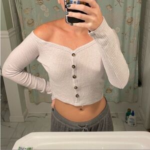 Double Zero Off the Shoulder Top